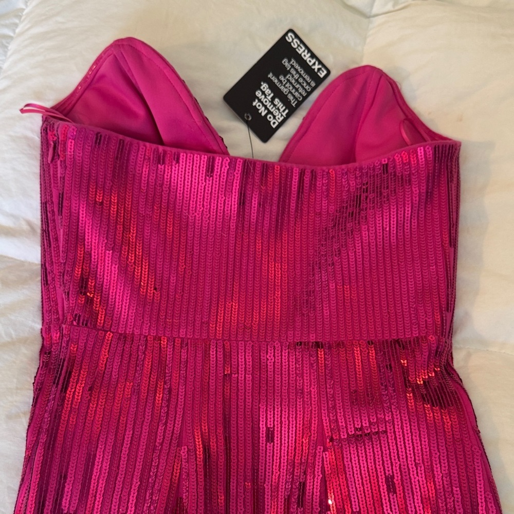 Pink Sequin Mini Dress by Express - Picture 4 of 9
